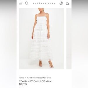 Combination Lace Maxi Dress